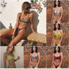 Snakeskin Bikini Women Swimwear Leopard Bikinis Swim Suit Push Up Swimsuit Women's Bikini Scoop Neck Straps Cutout Crop Top with Cheeky Bottom Two Piece Swimsuits Female Beachwear Swimming Bikini Women by Stevvex