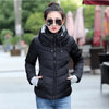 Soft And Comfortable Winter Jacket For Women Short Women's Thicken Outerwear In solid hooded Coats Zipper For Female Slim Cotton padded basic tops by Stevvex