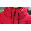 Soft And Comfortable Winter Jacket For Women Short Women's Thicken Outerwear In solid hooded Coats Zipper For Female Slim Cotton padded basic tops by Stevvex