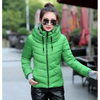 Soft And Comfortable Winter Jacket For Women Short Women's Thicken Outerwear In solid hooded Coats Zipper For Female Slim Cotton padded basic tops by Stevvex
