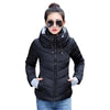 Soft And Comfortable Winter Jacket For Women Short Women's Thicken Outerwear In solid hooded Coats Zipper For Female Slim Cotton padded basic tops by Stevvex