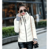 Soft And Comfortable Winter Jacket For Women Short Women's Thicken Outerwear In solid hooded Coats Zipper For Female Slim Cotton padded basic tops by Stevvex