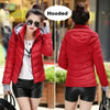 Soft And Comfortable Winter Jacket For Women Short Women's Thicken Outerwear In solid hooded Coats Zipper For Female Slim Cotton padded basic tops by Stevvex