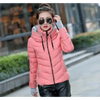 Soft And Comfortable Winter Jacket For Women Short Women's Thicken Outerwear In solid hooded Coats Zipper For Female Slim Cotton padded basic tops by Stevvex