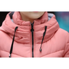 Soft And Comfortable Winter Jacket For Women Short Women's Thicken Outerwear In solid hooded Coats Zipper For Female Slim Cotton padded basic tops by Stevvex