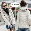 Soft And Comfortable Winter Jacket For Women Short Women's Thicken Outerwear In solid hooded Coats Zipper For Female Slim Cotton padded basic tops by Stevvex