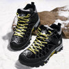Soft Black Mens Boots Winter Fur Warm Snow Men Walking Boots Work Shoes Footwear Fashion Rubber Ankle Shoes Warm Fur Lined Ankle Booties Comfortable Non Slip Outdoor Shoes by Stevvex