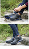Soft Black Mens Boots Winter Fur Warm Snow Men Walking Boots Work Shoes Footwear Fashion Rubber Ankle Shoes Warm Fur Lined Ankle Booties Comfortable Non Slip Outdoor Shoes by Stevvex