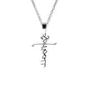 Softball Script Cross Necklace