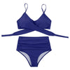 Solid Swimwear Women Top Swimsuit Bikini Solid Push Up High Cut Lace Up Halter Bikini Set Women High Waist Bikini Twist Front Swimsuits Lace Up Bikini Tops 2 Piece Bathing Suits Summer Swimsuit by Stevvex