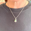 Sonoran Gold Turquoise Necklace in Sterling Silver | Small Oval Pendant by mend metalworks
