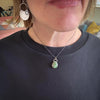 Sonoran Gold Turquoise Necklace in Sterling Silver | Small Oval Pendant by mend metalworks