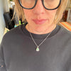 Sonoran Gold Turquoise Necklace in Sterling Silver | Small Circular Turquoise Pendant by mend metalworks