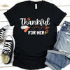 Thankful For Her/Him Valentines Couple T-Shirt – Cute Matching Holiday Tees by Adorb Custom Tees
