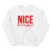 Christmas Naughty & Nice Couples Sweatshirt by Adorb Custom Tees