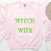 Witch of a Wife and Monster of a Husband Couples Sweatshirts by Adorb Custom Tees