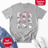 Ghost Reading Comfort Colors Shirt – Spooky Book Lover Halloween Tee by Adorb Custom Tees