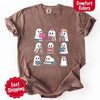 Ghost Reading Comfort Colors Shirt – Spooky Book Lover Halloween Tee by Adorb Custom Tees