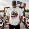 Grillin’ & Chillin’, Bald & Proud T-Shirt – Patriotic Bald Eagle BBQ Vintage Tee by Adorb Custom Tees