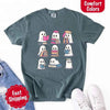 Ghost Reading Comfort Colors Shirt – Spooky Book Lover Halloween Tee by Adorb Custom Tees