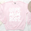 Wife Mom Boss Sweatshirt by Adorb Custom Tees