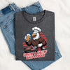 Grillin’ & Chillin’, Bald & Proud T-Shirt – Patriotic Bald Eagle BBQ Vintage Tee by Adorb Custom Tees
