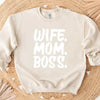 Wife Mom Boss Sweatshirt by Adorb Custom Tees