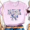 Mama Chinoiserie Coquette Bow T-Shirts – Elegant & Trendy Graphic Tees for Moms by Adorb Custom Tees