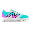"South Beach Heat" New Balance FuelCell 4040v7 Cleats by Stadium Custom Kicks