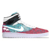 "South Beach Splatter" Jordan 1 Mid Shoes by Stadium Custom Kicks