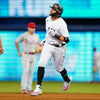 "South Beach Splatter" Jordan 1 Retro Cleats by Stadium Custom Kicks