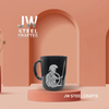 Spartan Warrior Mug | Black Ceramic Coffee Cup | JW SteelCrafts by JW SteelCrafts