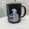 Spartan Warrior Mug | Black Ceramic Coffee Cup | JW SteelCrafts by JW SteelCrafts