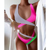 Splicing Bikini Female Swimsuit Two Piece Bikini Swimsuit for Women High Waist Crisscross Halter Wrap Bathing Suits with Bikini Bottom Women Swimwear Two-piece Bikini set Asymmetric Mid Waist Bather Bathing Suit Swim by Stevvex
