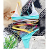 Splicing Bikini Female Swimsuit Two Piece Bikini Swimsuit for Women High Waist Crisscross Halter Wrap Bathing Suits with Bikini Bottom Women Swimwear Two-piece Bikini set Asymmetric Mid Waist Bather Bathing Suit Swim by Stevvex