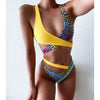 Splicing Bikini Female Swimsuit Two Piece Bikini Swimsuit for Women High Waist Crisscross Halter Wrap Bathing Suits with Bikini Bottom Women Swimwear Two-piece Bikini set Asymmetric Mid Waist Bather Bathing Suit Swim by Stevvex