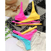 Splicing Bikini Female Swimsuit Two Piece Bikini Swimsuit for Women High Waist Crisscross Halter Wrap Bathing Suits with Bikini Bottom Women Swimwear Two-piece Bikini set Asymmetric Mid Waist Bather Bathing Suit Swim by Stevvex