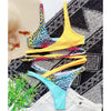 Splicing Bikini Female Swimsuit Two Piece Bikini Swimsuit for Women High Waist Crisscross Halter Wrap Bathing Suits with Bikini Bottom Women Swimwear Two-piece Bikini set Asymmetric Mid Waist Bather Bathing Suit Swim by Stevvex