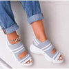Sport Women's Comfortable Footwear Summer Platform Sandals Shoes Female Slip On Peep Toe Knitted Footwear Summer Sandals Women Shoes Female Slip On Elegant Sneakers by Stevvex