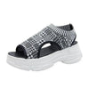 Sport Women's Comfortable Footwear Summer Platform Sandals Shoes Female Slip On Peep Toe Knitted Footwear Summer Sandals Women Shoes Female Slip On Elegant Sneakers by Stevvex