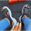 Sport Women's Comfortable Footwear Summer Platform Sandals Shoes Female Slip On Peep Toe Knitted Footwear Summer Sandals Women Shoes Female Slip On Elegant Sneakers by Stevvex