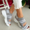 Sport Women's Comfortable Footwear Summer Platform Sandals Shoes Female Slip On Peep Toe Knitted Footwear Summer Sandals Women Shoes Female Slip On Elegant Sneakers by Stevvex
