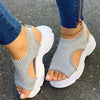 Sport Women's Comfortable Footwear Summer Platform Sandals Shoes Female Slip On Peep Toe Knitted Footwear Summer Sandals Women Shoes Female Slip On Elegant Sneakers by Stevvex