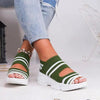 Sport Women's Comfortable Footwear Summer Platform Sandals Shoes Female Slip On Peep Toe Knitted Footwear Summer Sandals Women Shoes Female Slip On Elegant Sneakers by Stevvex