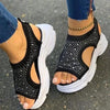 Sport Women's Comfortable Footwear Summer Platform Sandals Shoes Female Slip On Peep Toe Knitted Footwear Summer Sandals Women Shoes Female Slip On Elegant Sneakers by Stevvex