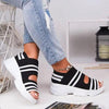 Sport Women's Comfortable Footwear Summer Platform Sandals Shoes Female Slip On Peep Toe Knitted Footwear Summer Sandals Women Shoes Female Slip On Elegant Sneakers by Stevvex