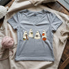 Ghost Stitchers Society Lady V-neck by YarnMerch