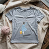 Gone Knitting Lady V-neck by YarnMerch