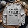 Knitting & 3 People Long Sleeve T-shirt by YarnMerch