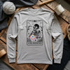 Skeleton Crocheter Tarot Long Sleeve T-shirt by YarnMerch